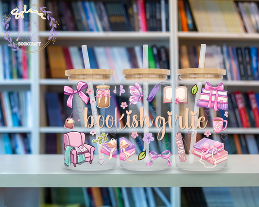 Bookish Girlie Glass Can
