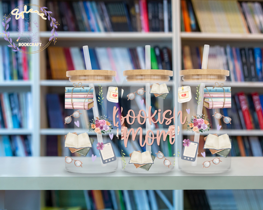 Bookish Mom Glass Can