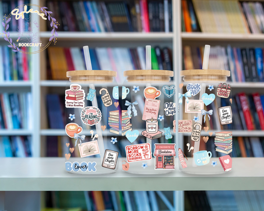 Book Lover Glass Can