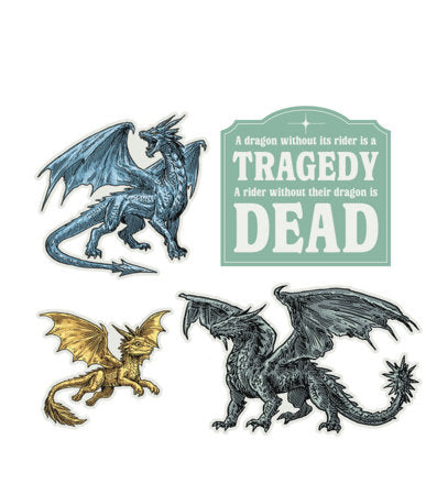 Pegatinas de Rebecca Yarros: Dragones de Navarre - Juego de