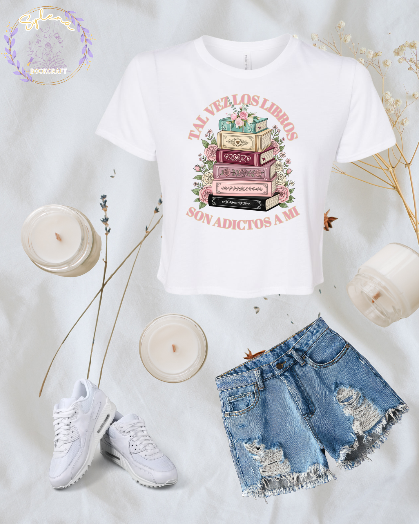 Tal vez los libros son adictos a mi Crop Top