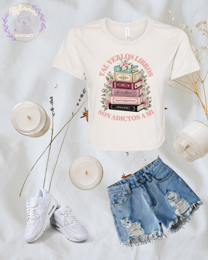 Tal vez los libros son adictos a mi Crop Top