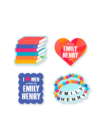Pegatinas de Emily Henry de Out Of Print Clothing - Juego de 4