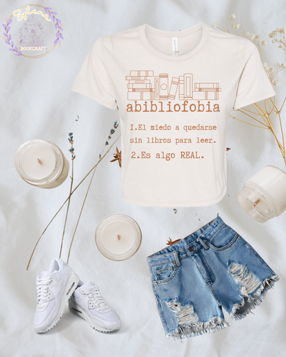 Abibliofobia Crop Top