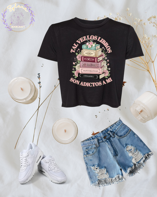 Tal vez los libros son adictos a mi Crop Top