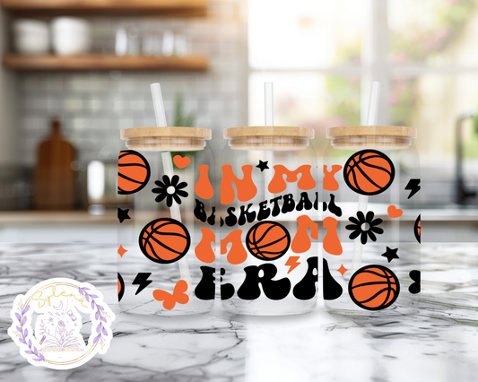 Basketball Mom Era Glass Can