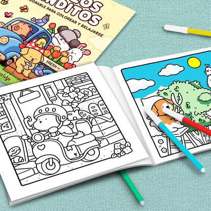 Abrazos blanditos. Un mundo cozy y adorable para colorear y relajarse ideal para niños y adultos (Spanish Edition)