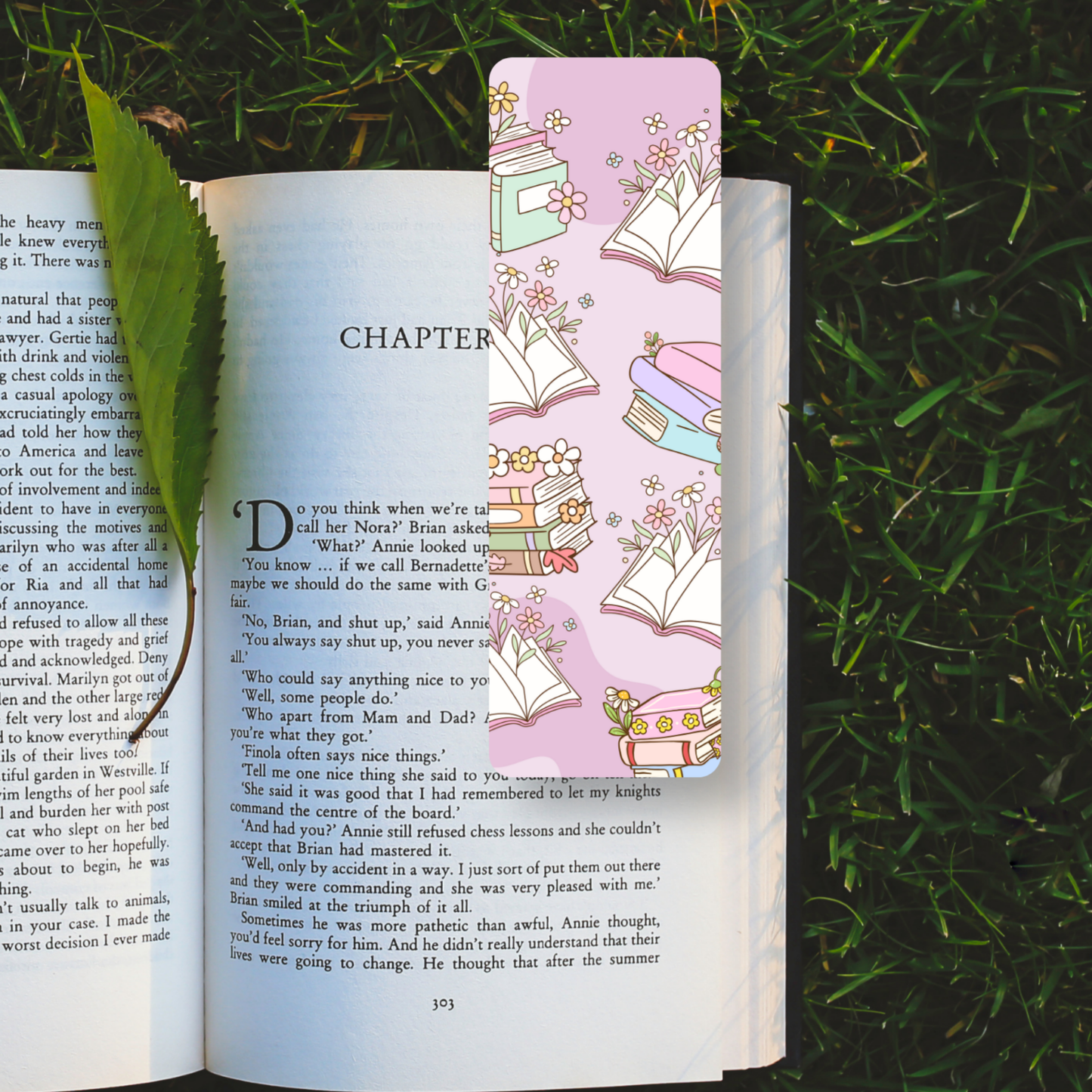 Pink Bookish Bookmark