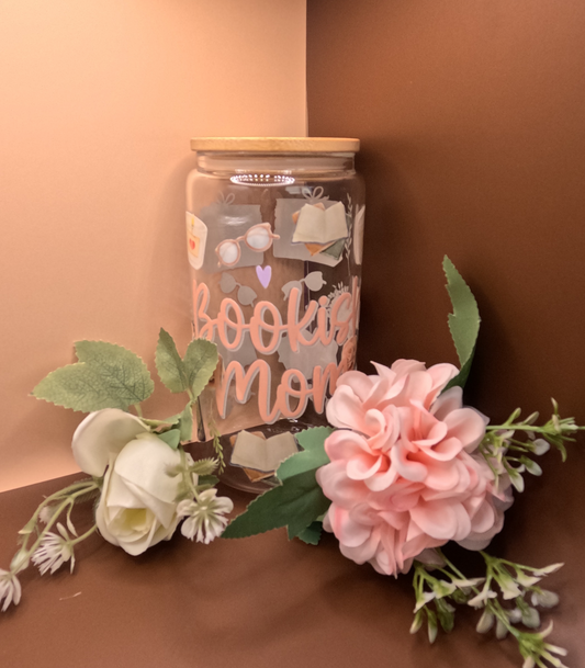 Bookish Mom Glass Can
