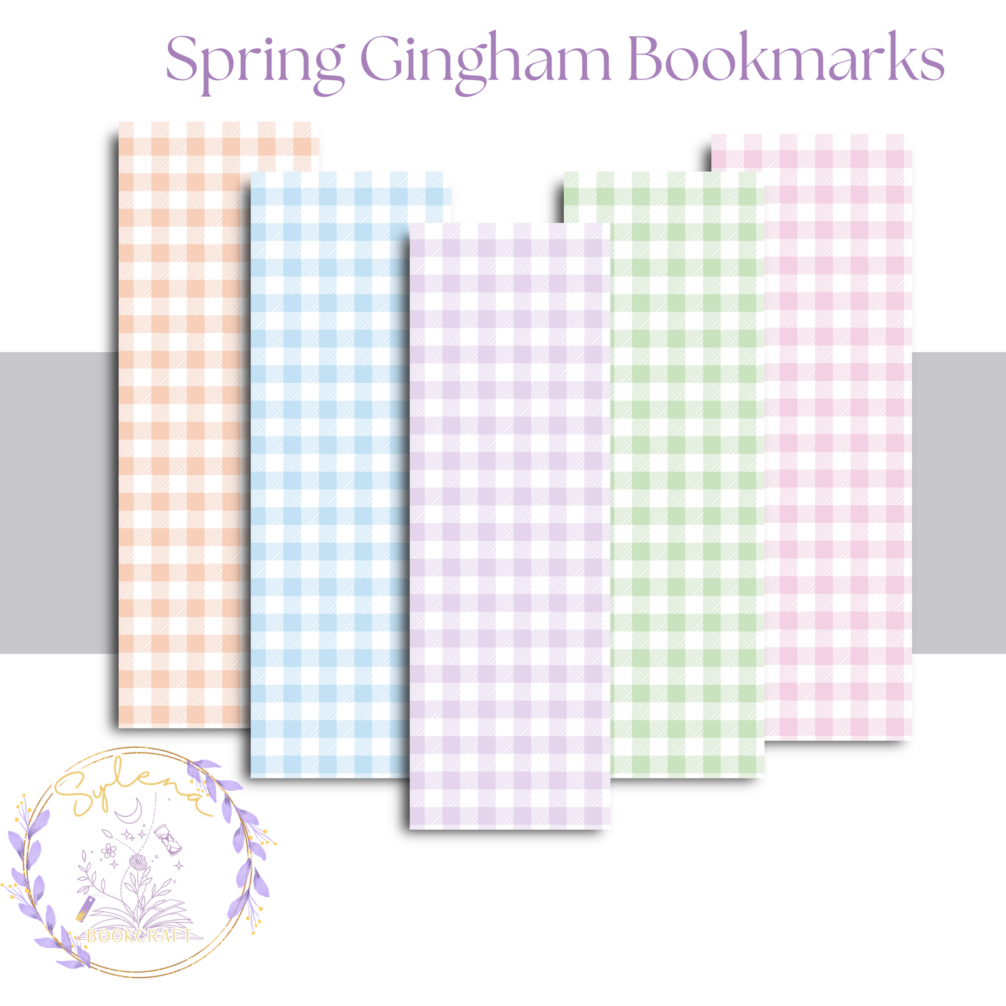 Spring Gingham Bookmarks