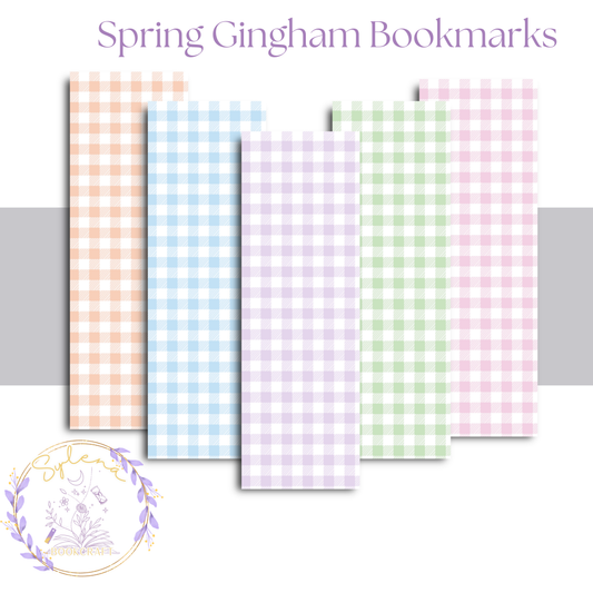 Spring Gingham Bookmarks